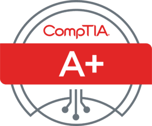 CompTIA A+ certification badge.