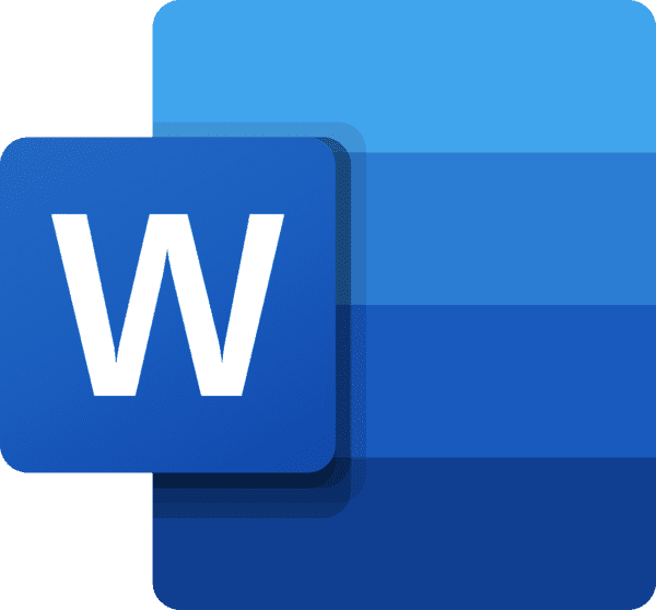 A blue and white icon of the letter W.